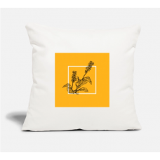 Bloom In Yellow Natural White Pillow